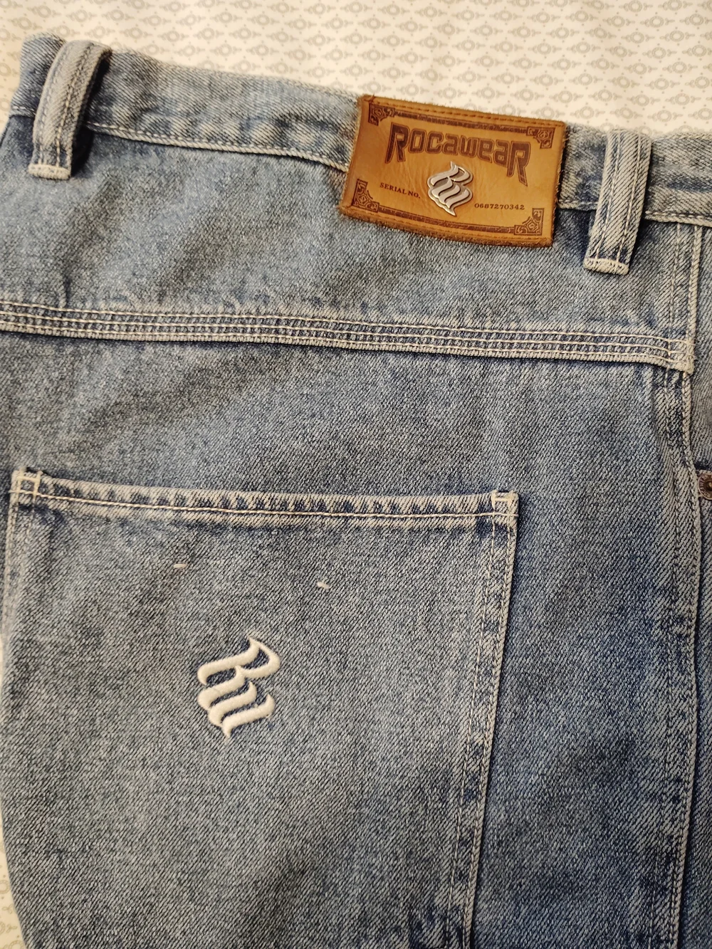Rocawear Light Blue Denim Cargo Shorts